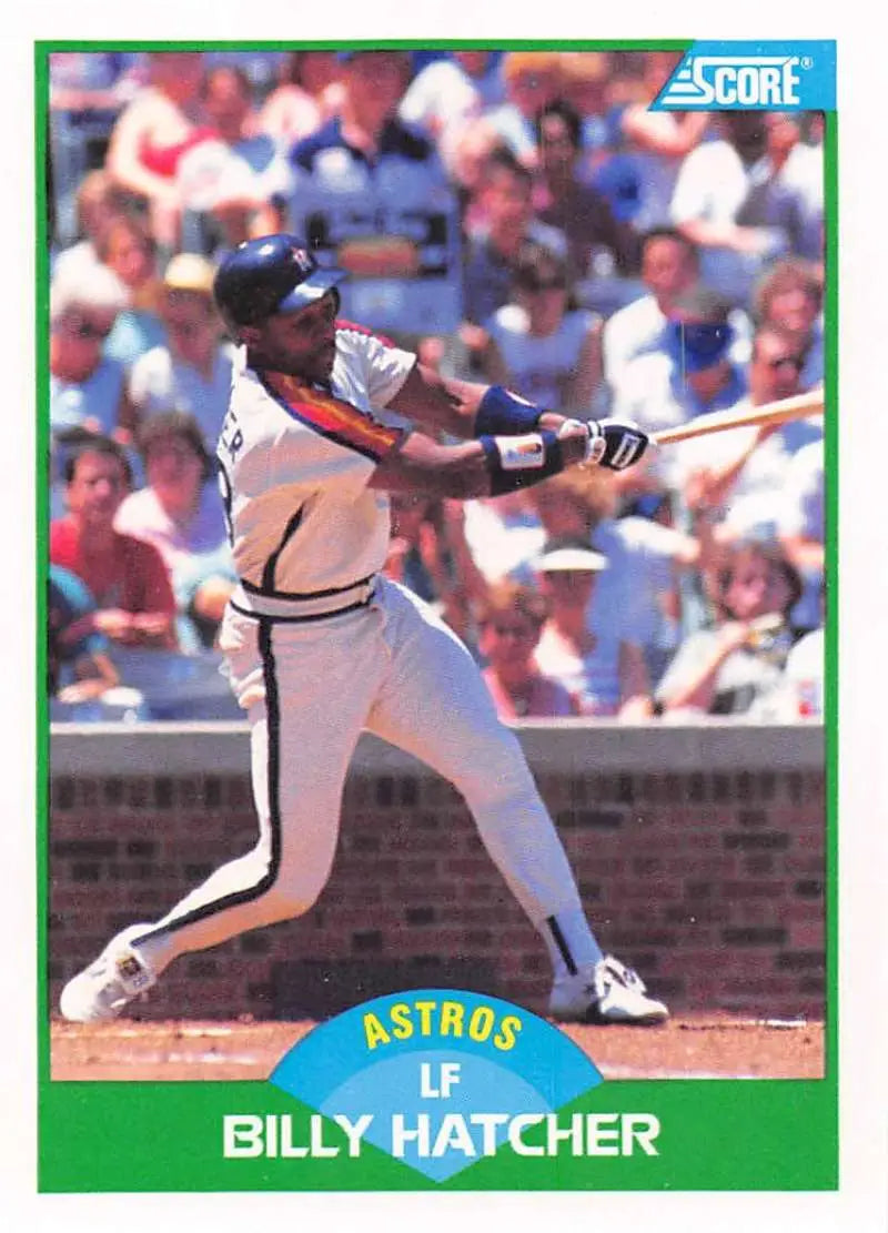 1989 Score #61 Billy Hatcher NM-MT Houston Astros Baseball Card - Baseball Card Single