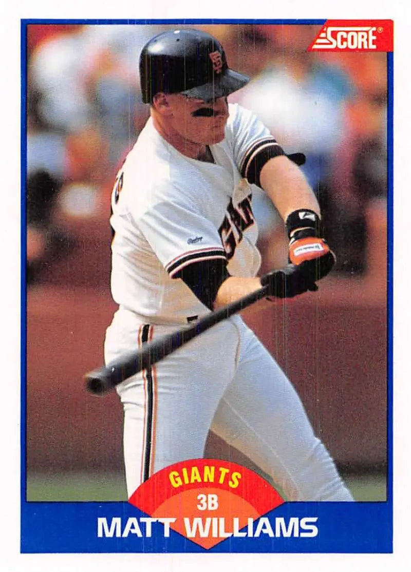 1989 Score #612 Matt Williams NM-MT San Francisco Giants Baseball Card - Baseball Card Single