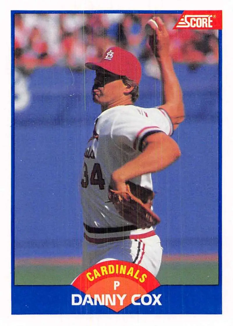 1989 Score #613 Danny Cox NM-MT St. Louis Cardinals Baseball Card - Baseball Card Single