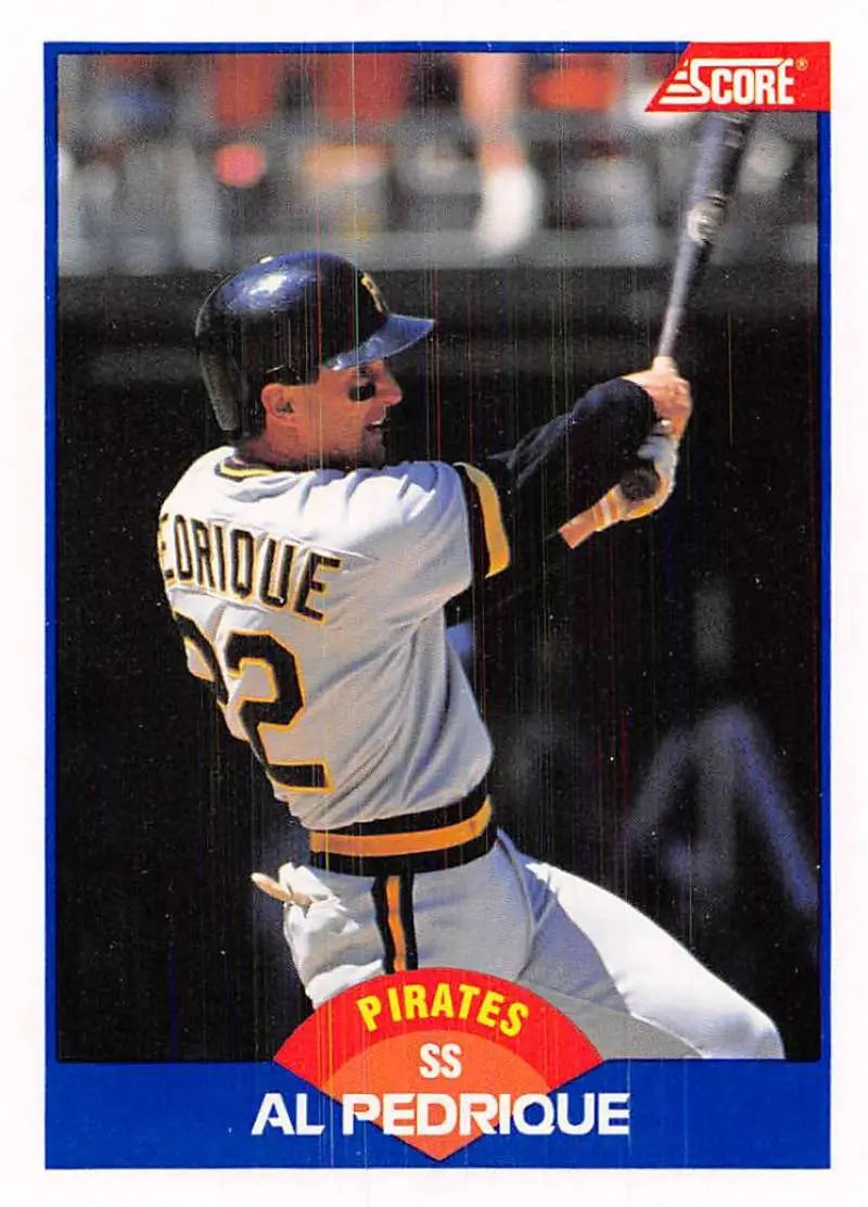 1989 Score #614 Al Pedrique NM-MT Pittsburgh Pirates Baseball Card - Baseball Card Single