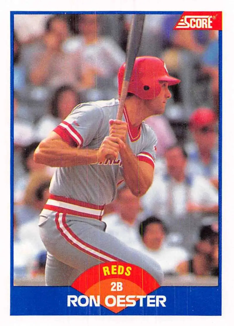 1989 Score #615 Ron Oester NM-MT Cincinnati Reds Baseball Card - Baseball Card Single
