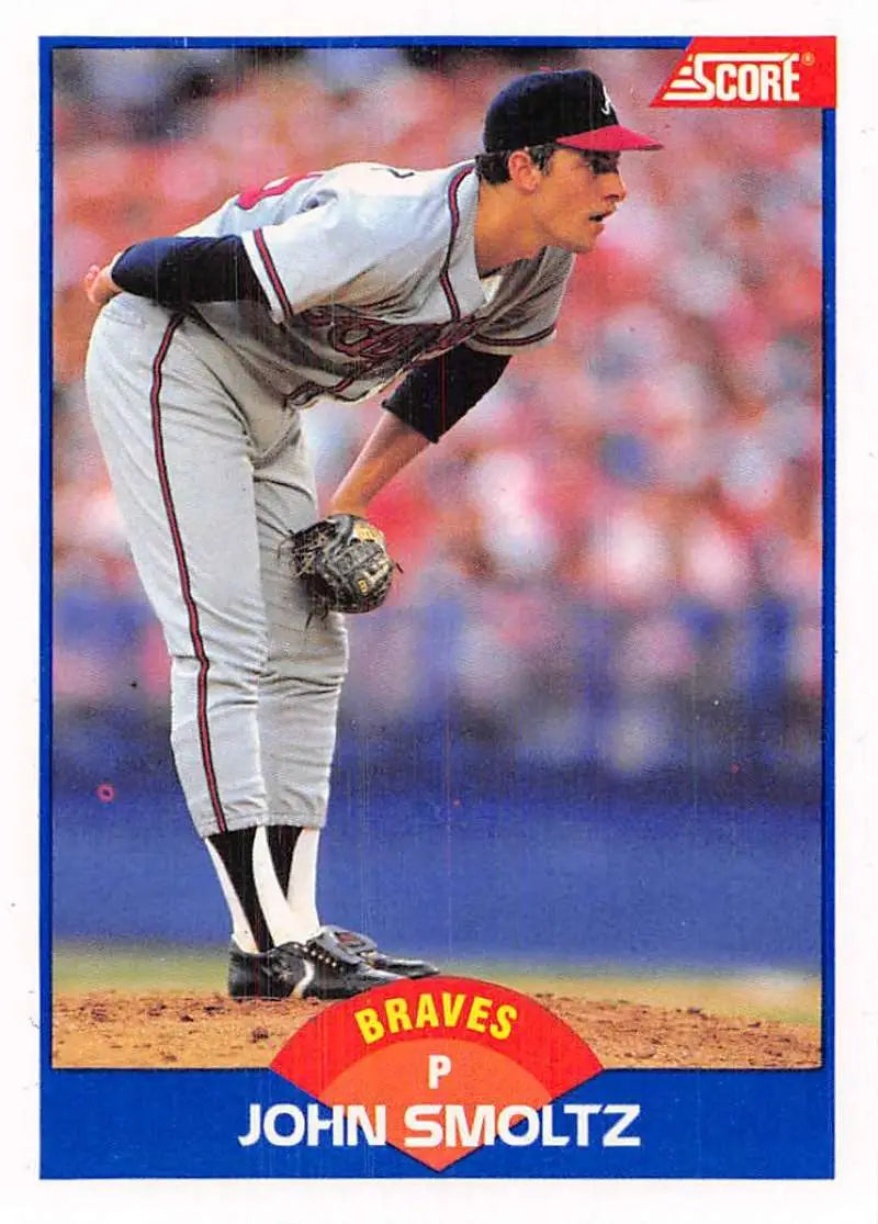 1989 Score #616 John Smoltz NM-MT Atlanta Braves Baseball Card - Baseball Card Single