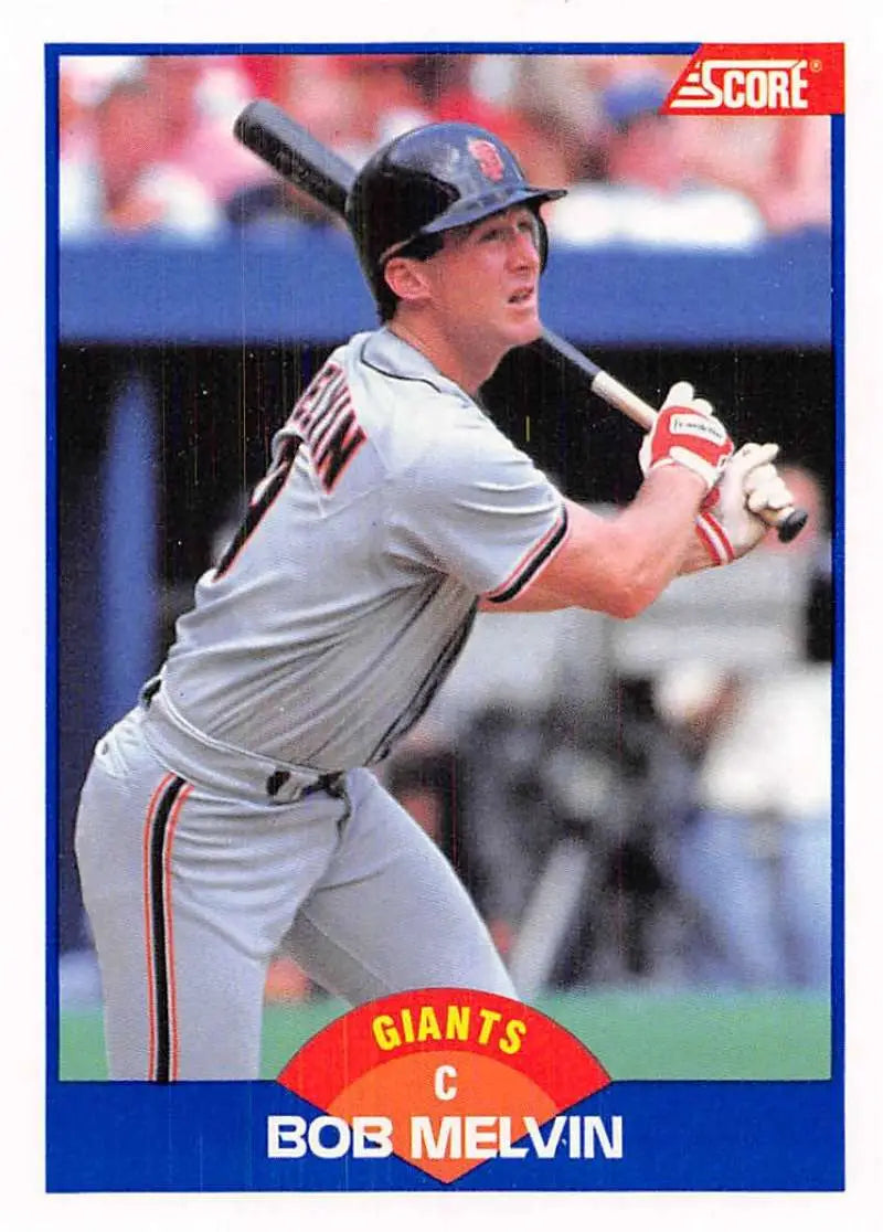 1989 Score #617 Bob Melvin NM-MT San Francisco Giants Baseball Card - Baseball Card Single