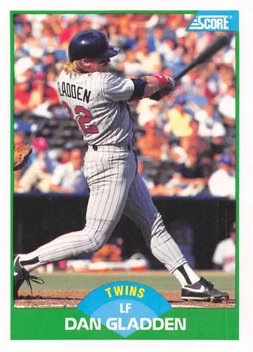 1989 Score #62 Dan Gladden NM-MT Twins ID:80268 - Baseball Card Single