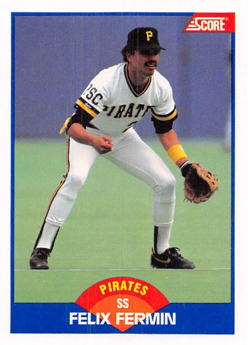 1989 Score #620 Felix Fermin NM-MT Pittsburgh Pirates Baseball Card - Baseball Card Single