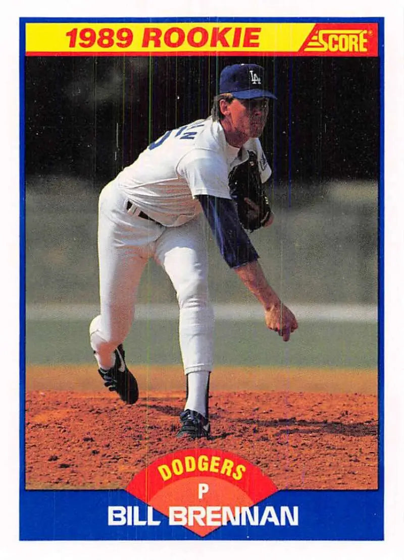 1989 Score #622 Bill Brennan NM-MT RC Rookie Los Angeles Dodgers Baseball Card - Baseball Card Single