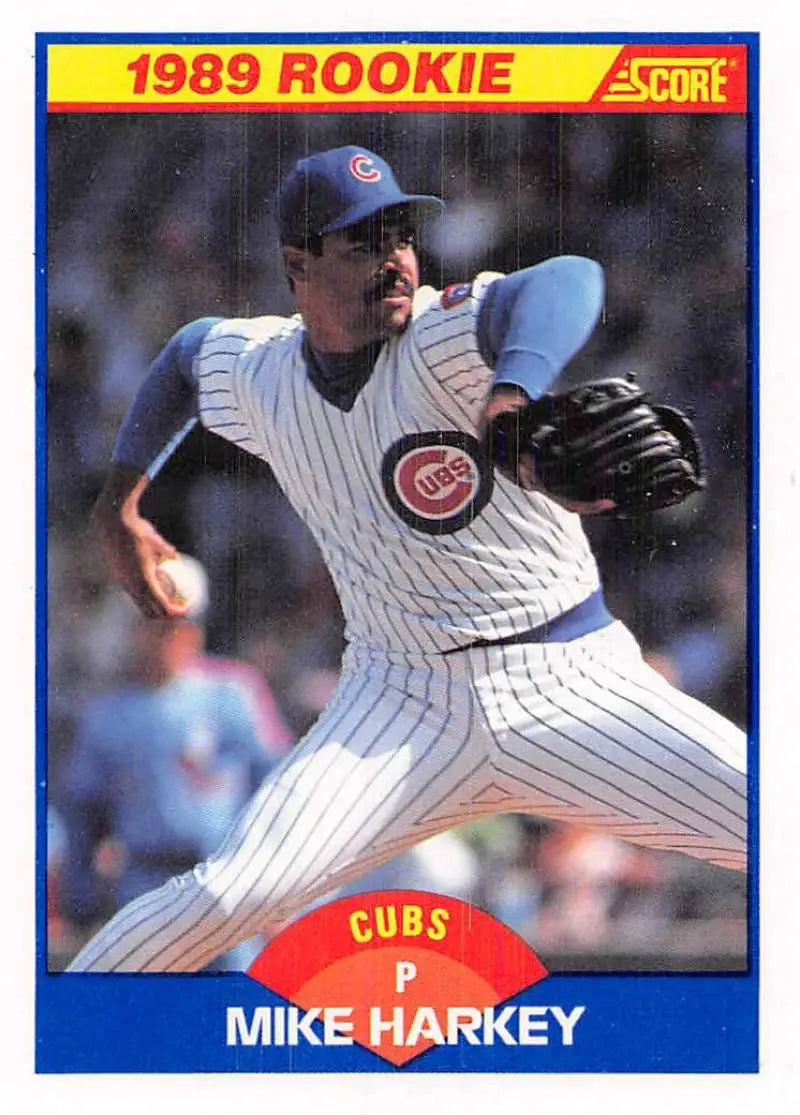 1989 Score #624 Mike Harkey NM-MT Chicago Cubs Baseball Card - Baseball Card Single