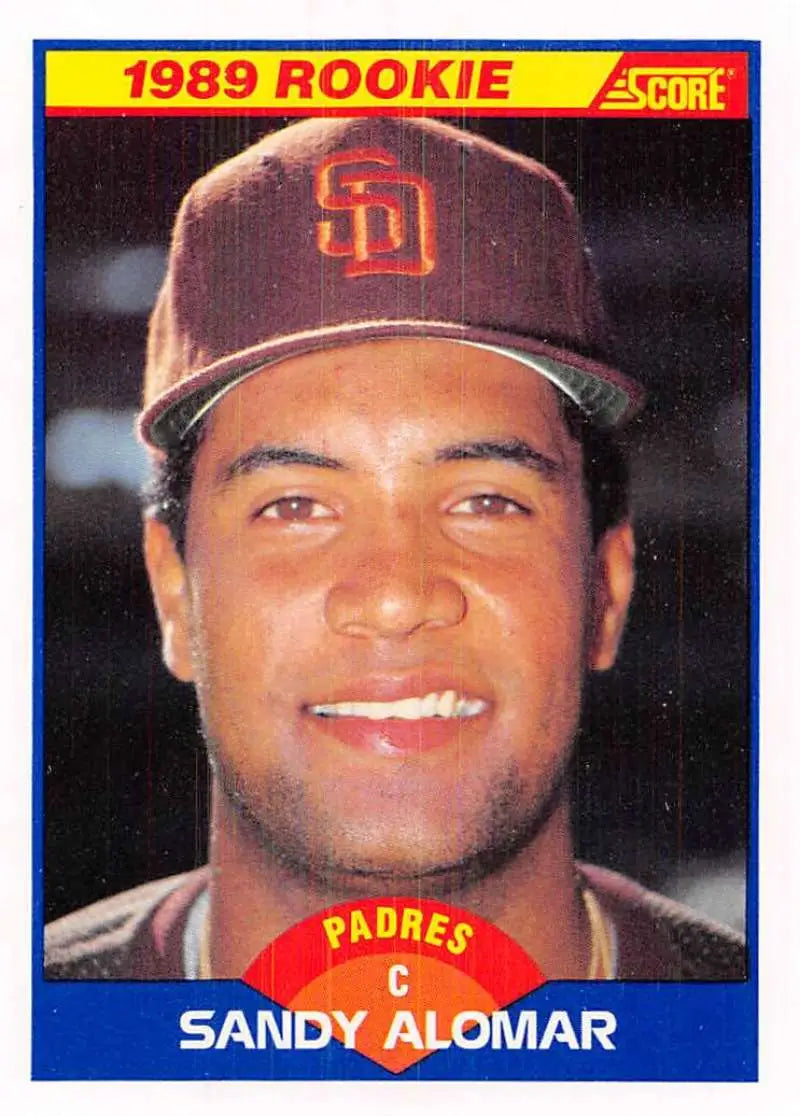 1989 Score #630 Sandy Alomar Jr. NM-MT San Diego Padres Baseball Card - Baseball Card Single