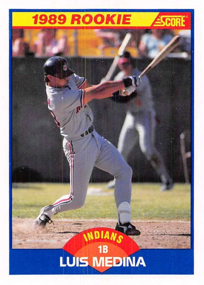 1989 Score #633 Luis Medina NM-MT RC Rookie Cleveland Indians Baseball Card - Baseball Card Single