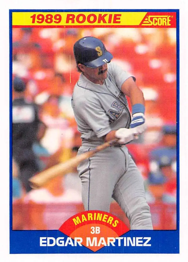 1989 Score #637 Edgar Martinez NM-MT Seattle Mariners Baseball Card - Baseball Card Single