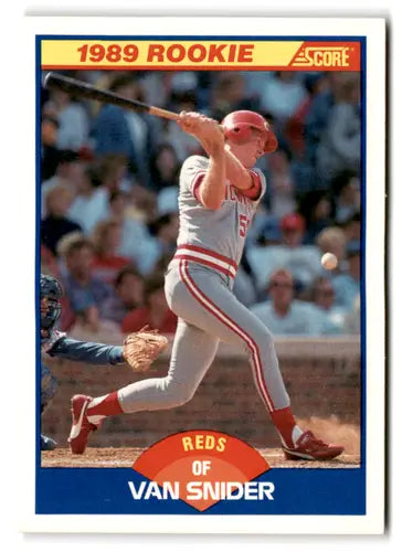1989 Score #640 Van Snider EX/NM Reds ID:66821 - Baseball Card Single