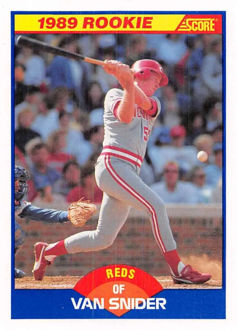 1989 Score #640 Van Snider NM-MT Cincinnati Reds Baseball Card - Baseball Card Single