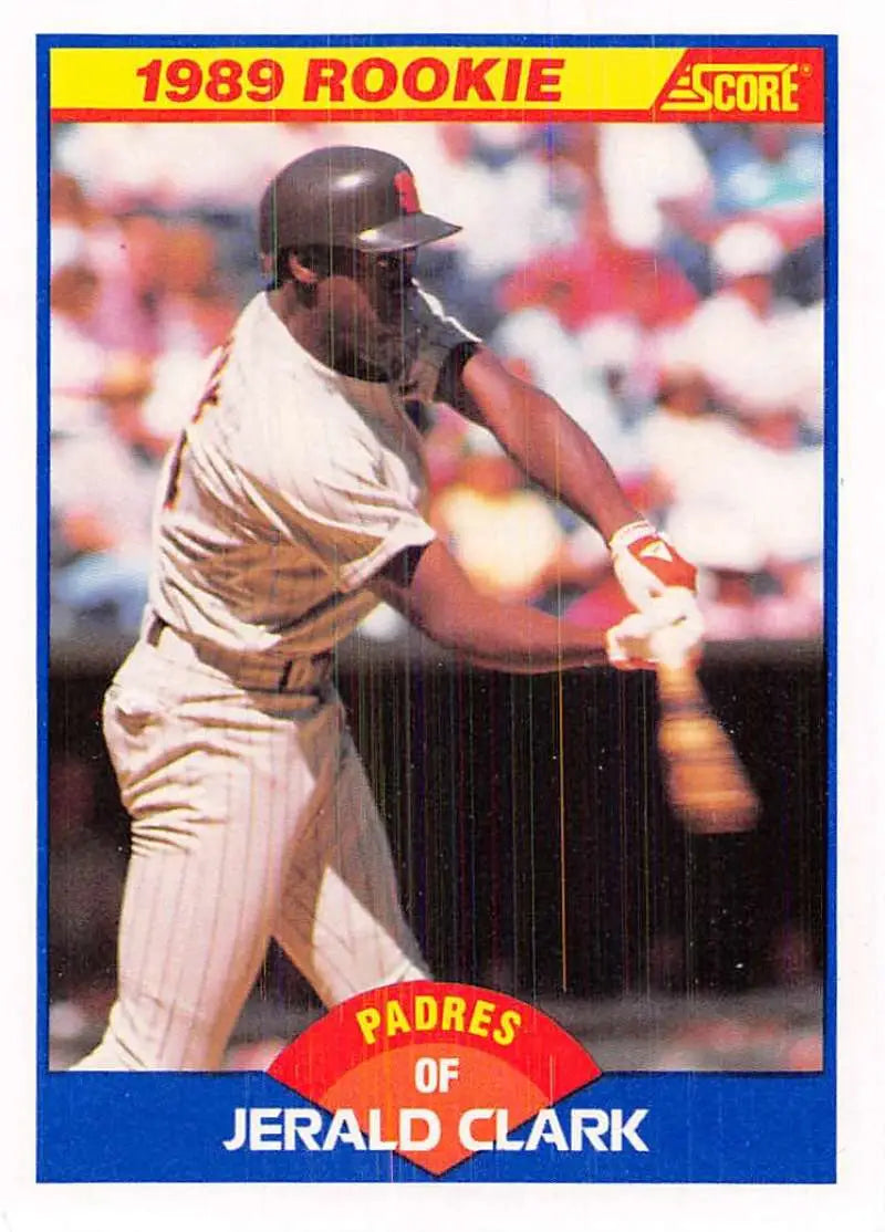 1989 Score #644 Jerald Clark NM-MT RC Rookie San Diego Padres Baseball Card - Baseball Card Single