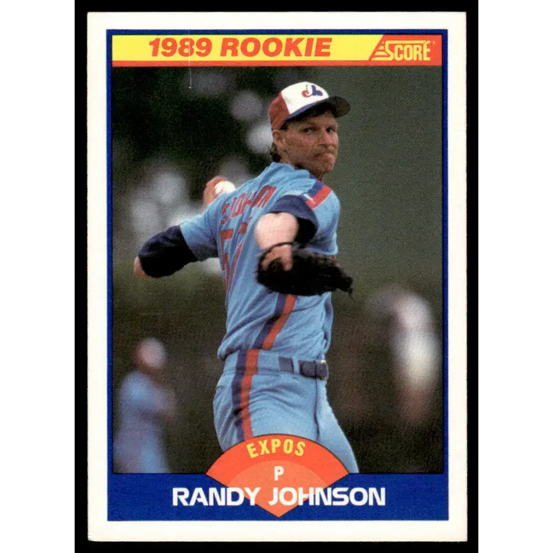 1989 Score #645 Randy Johnson EX/NM Montreal Expos Baseball Card - Baseball Card Single