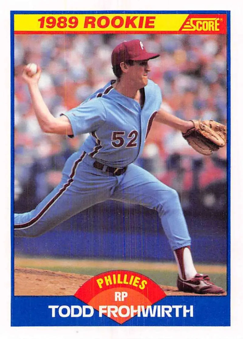 1989 Score #647 Todd Frohwirth NM-MT Philadelphia Phillies Baseball Card - Baseball Card Single