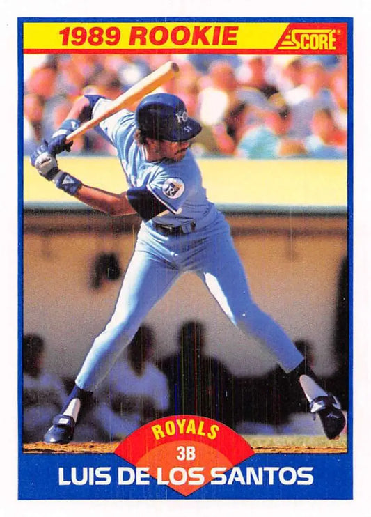1989 Score #648 Luis De Los Santos NM-MT RC Rookie Kansas City Royals Baseball Card - Baseball Card Single