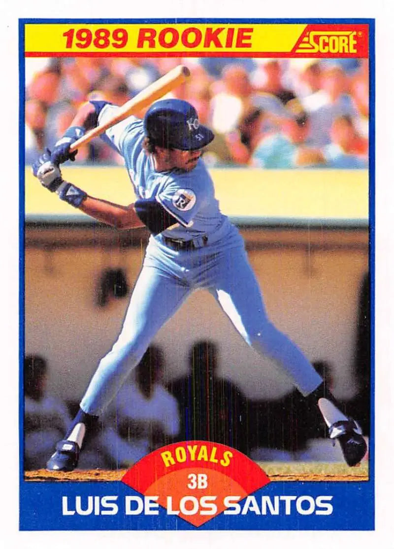 1989 Score #648 Luis De Los Santos NM-MT RC Rookie Kansas City Royals Baseball Card - Baseball Card Single