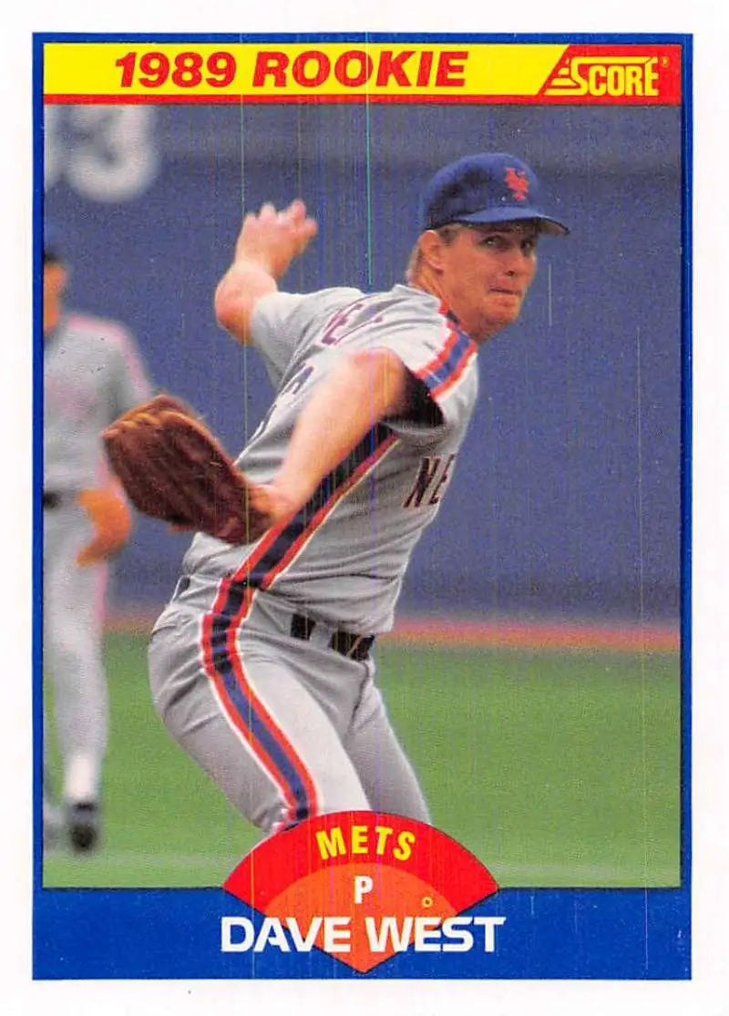 1989 Score #650 David West NM-MT New York Mets Baseball Card - Baseball Card Single
