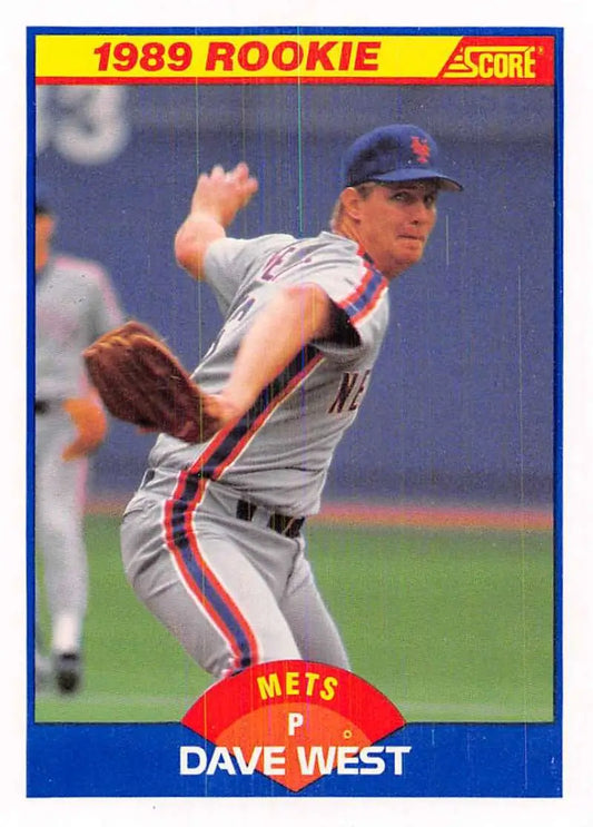 1989 Score #650 David West NM-MT New York Mets Baseball Card - Baseball Card Single