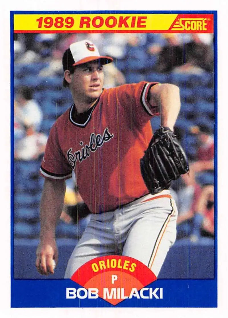 1989 Score #651 Bob Milacki NM-MT RC Rookie Baltimore Orioles Baseball Card - Baseball Card Single