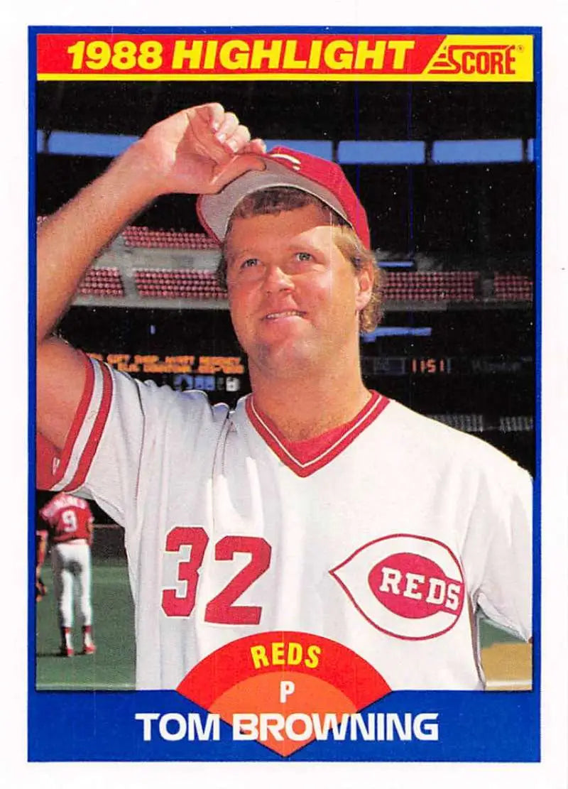 1989 Score #658 Tom Browning NM-MT Cincinnati Reds Baseball Card - Baseball Card Single