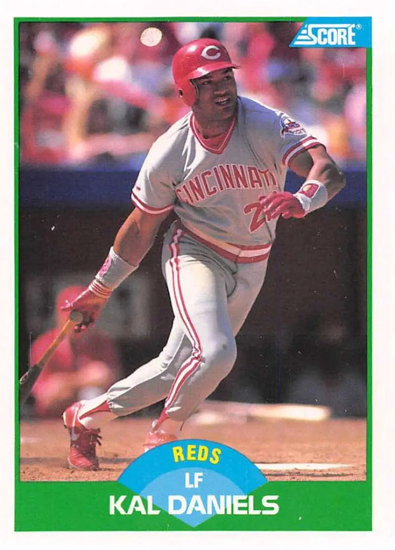 1989 Score #7 Kal Daniels NM-MT Cincinnati Reds Baseball Card - Baseball Card Single