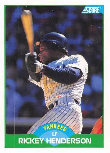 1989 Score #70 Rickey Henderson NM-MT Yankees ID:80272 - Baseball Card Single