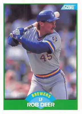 1989 Score #72 Rob Deer NM-MT Brewers ID:80231 - Baseball Card Single