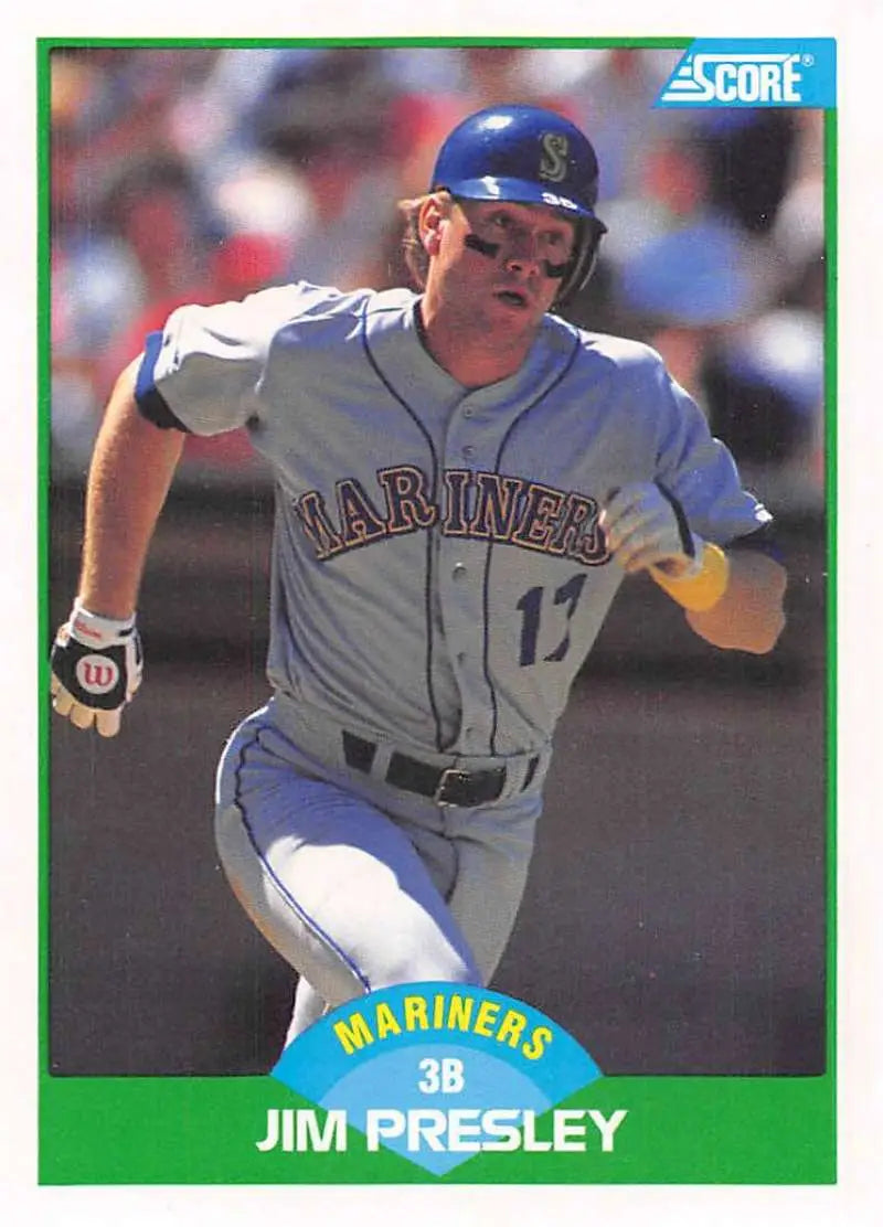 1989 Score #73 Jim Presley NM-MT Seattle Mariners Baseball Card - Baseball Card Single