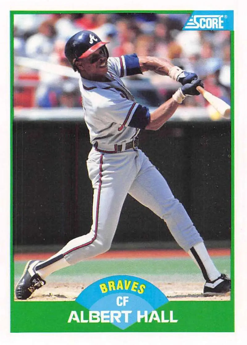 1989 Score #74 Albert Hall NM-MT Atlanta Braves Baseball Card - Baseball Card Single