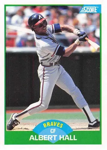 1989 Score #74 Albert Hall NM-MT Braves ID:80232 - Baseball Card Single