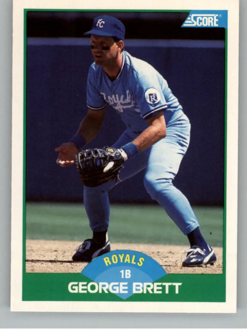 1989 Score #75 George Brett NM-MT Kansas City Royals Baseball Card - Baseball Card Single