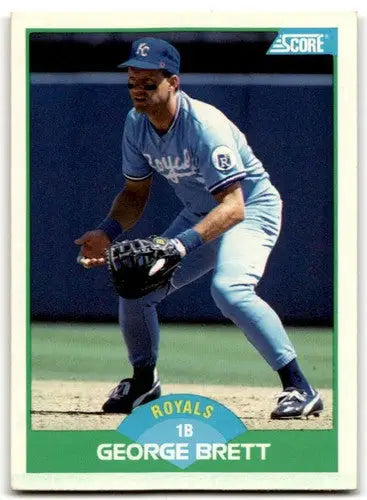 1989 Score George Brett baseball card 75a George Brett NM-MT Royals ERR ID 43546