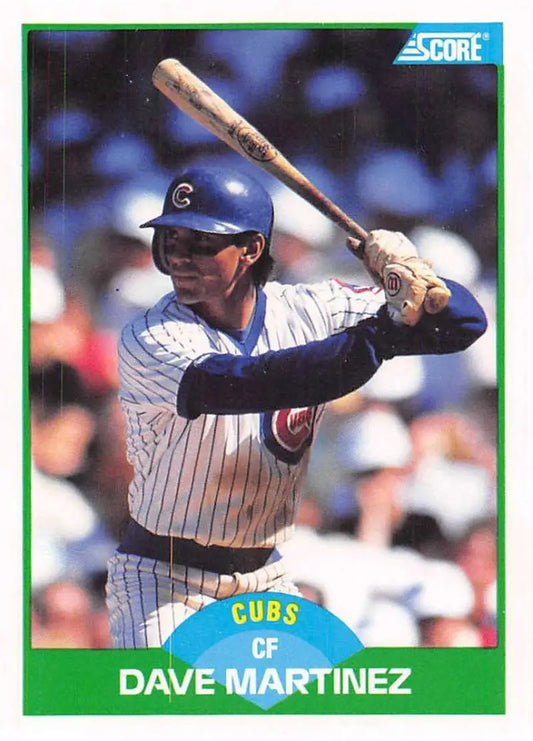 1989 Score #77 Dave Martinez NM-MT Chicago Cubs Baseball Card - Baseball Card Single