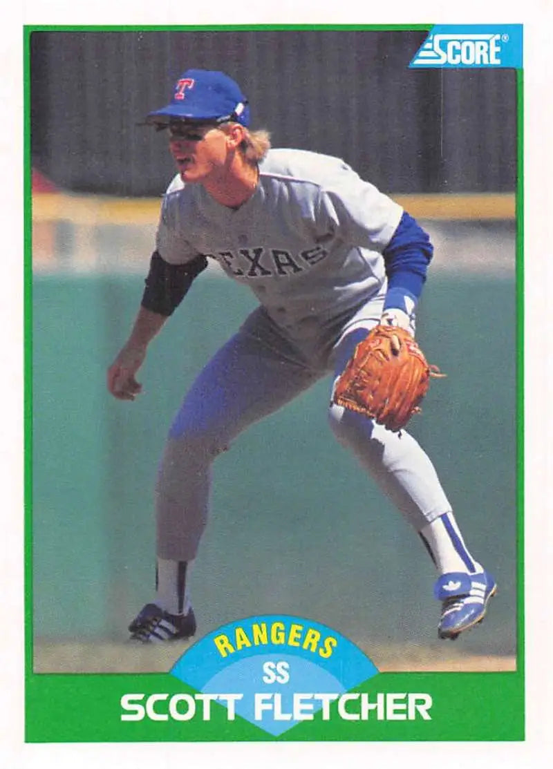 1989 Score #78 Scott Fletcher NM-MT Texas Rangers Baseball Card - Baseball Card Single
