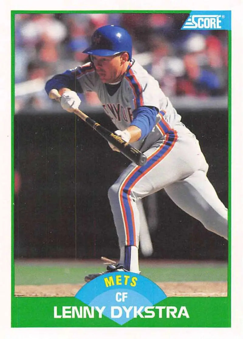 1989 Score #84 Lenny Dykstra NM-MT New York Mets Baseball Card - Baseball Card Single