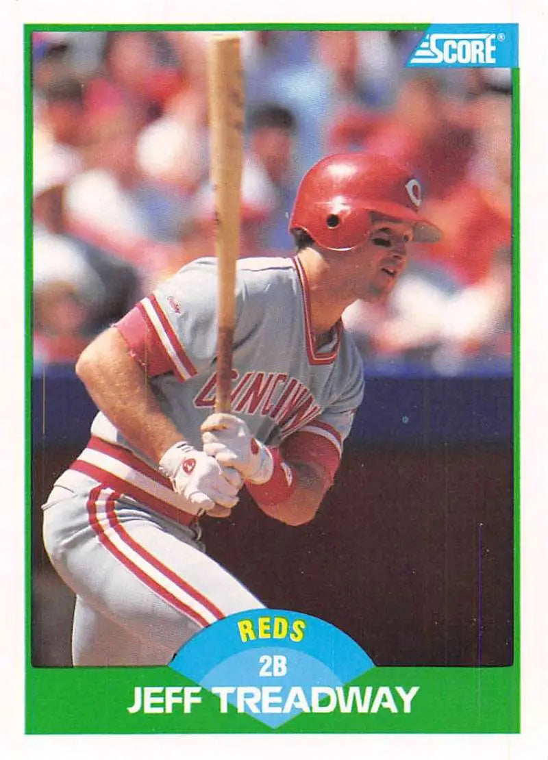 1989 Score #86 Jeff Treadway NM-MT Cincinnati Reds Baseball Card - Baseball Card Single