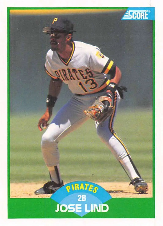 1989 Score #87 Jose Lind NM-MT Pittsburgh Pirates Baseball Card - Baseball Card Single