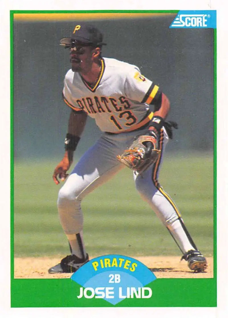 1989 Score #87 Jose Lind NM-MT Pittsburgh Pirates Baseball Card - Baseball Card Single