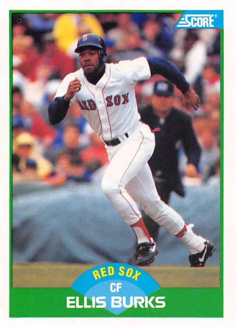 1989 Score #9 Ellis Burks NM-MT Boston Red Sox Baseball Card - Baseball Card Single