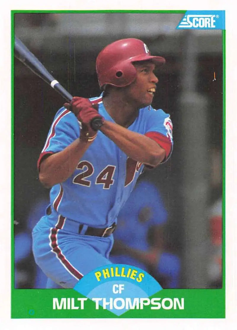 1989 Score #92 Milt Thompson NM-MT Philadelphia Phillies Baseball Card - Baseball Card Single