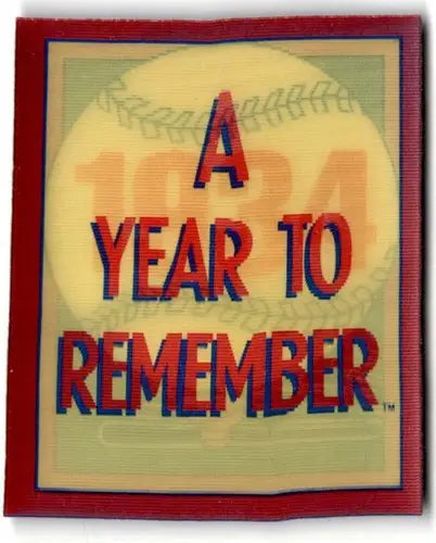 Embroidered baseball patch featuring 1989 Score A Year to Remember magic motion design