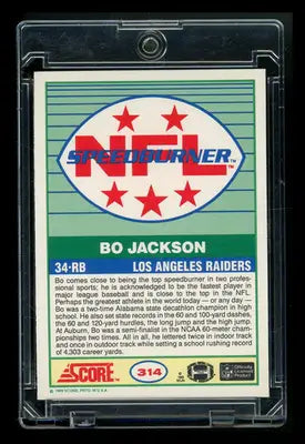 1989 Score Bo Jackson #314 Football