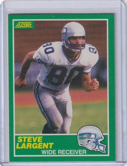 1989 Score Football #225 Steve Largent card featuring Seattle Seahawks legend