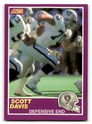 Vintage 1989 Score Supplemental Scott Davis football trading card Raiders 401S Scott Davis