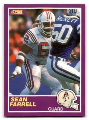 1990 Score football card of Sean Farrell from 1989 Score Supplemental #402S