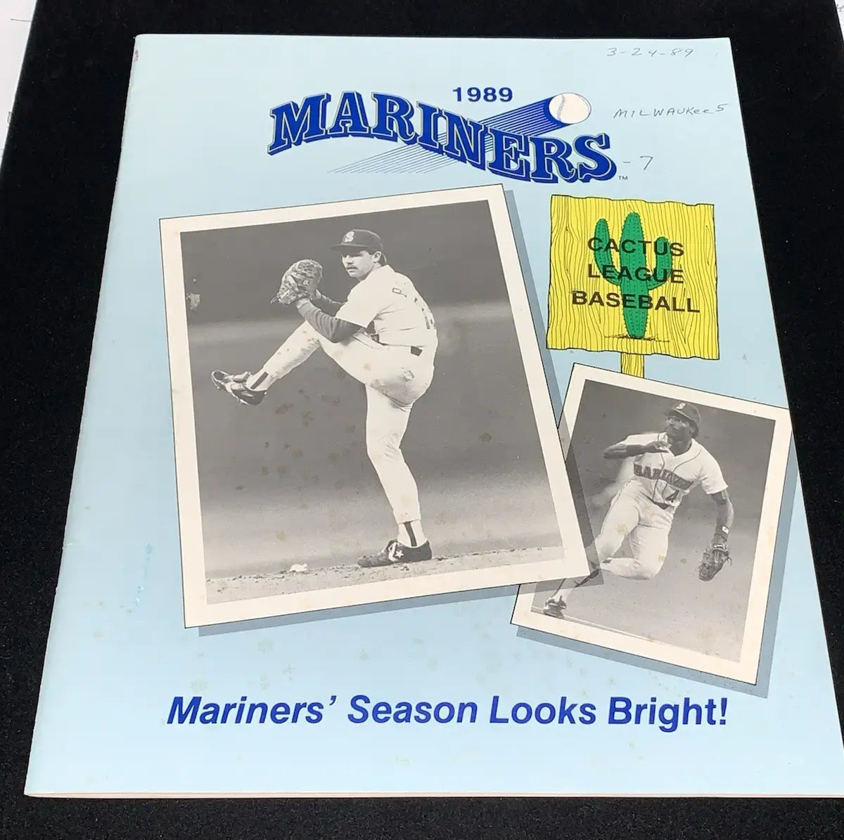 1989 Seattle Mariners Brewers Spring Training Program Ken Griffey Jr Gm Tickets - Sports Memorabilia