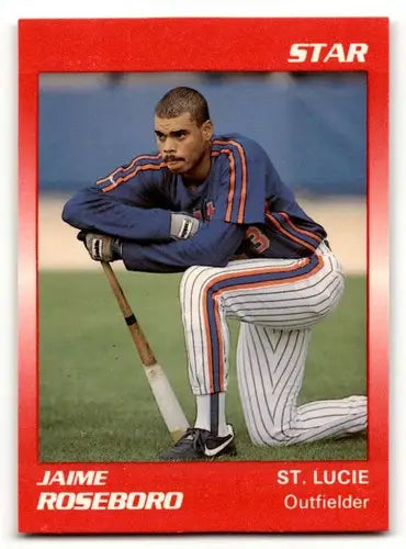 1989 Star Jaime Roseboro Mets Baseball Card St. Lucie Mets NM-MT