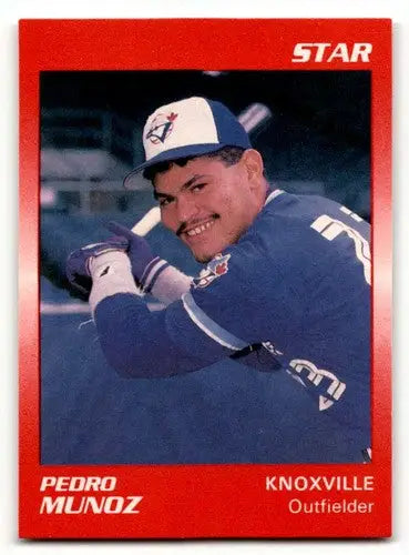 Original gloss Pedro Munoz Knoxville baseball card from 1989 Star Knoxville Blue Jays series