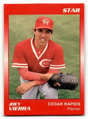 Original gloss 1989 Star Joey Vierra Cedar Rapids Reds baseball card for collection